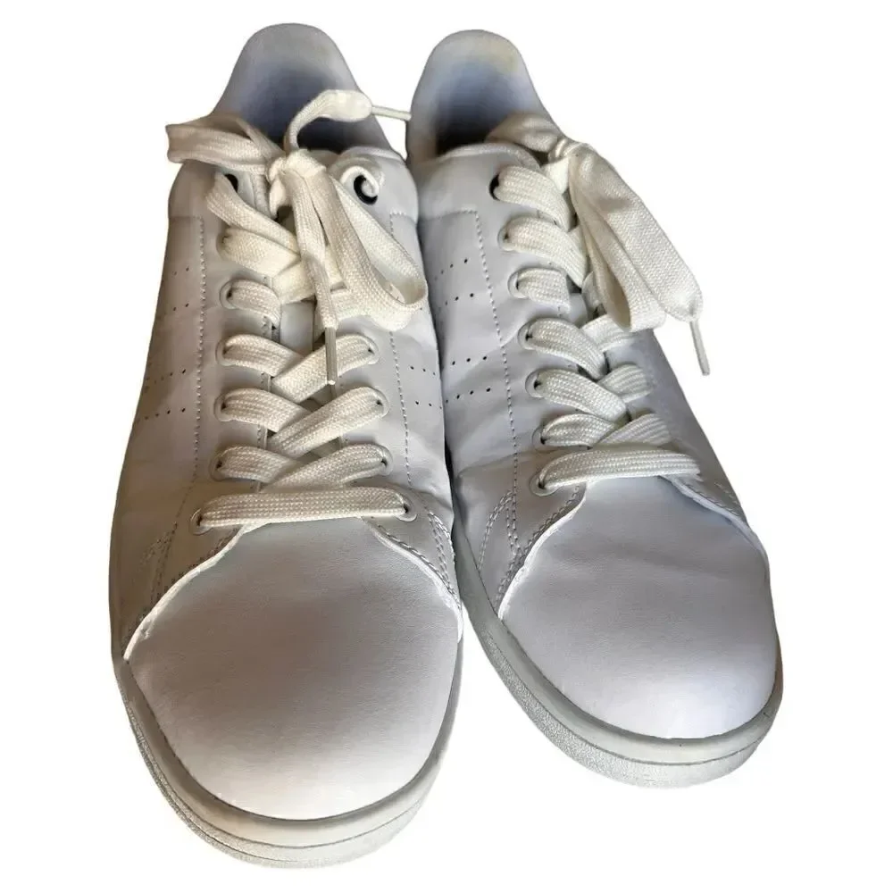Tommy Hilfiger Men’s Sneakers – White Leather Low Top Size 13